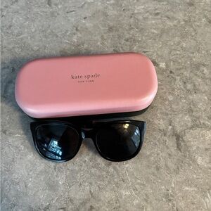 Kate Spade Black Sunglasses with Pink Case